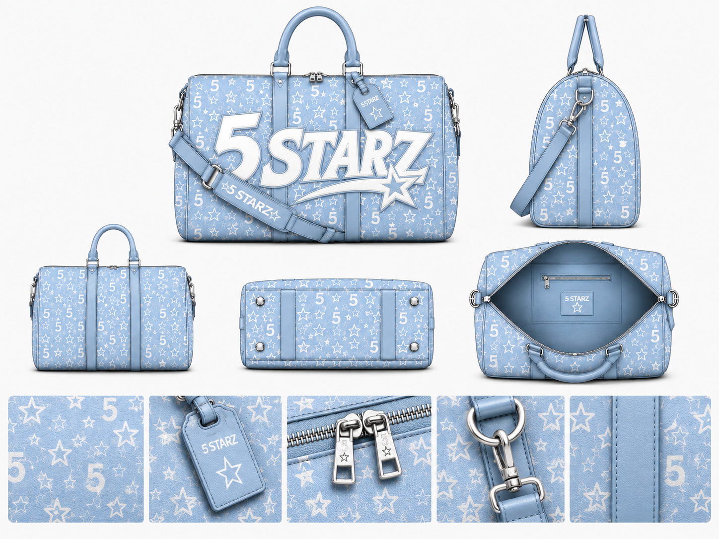 "Presidential" Duffle Bag — Baby Blue