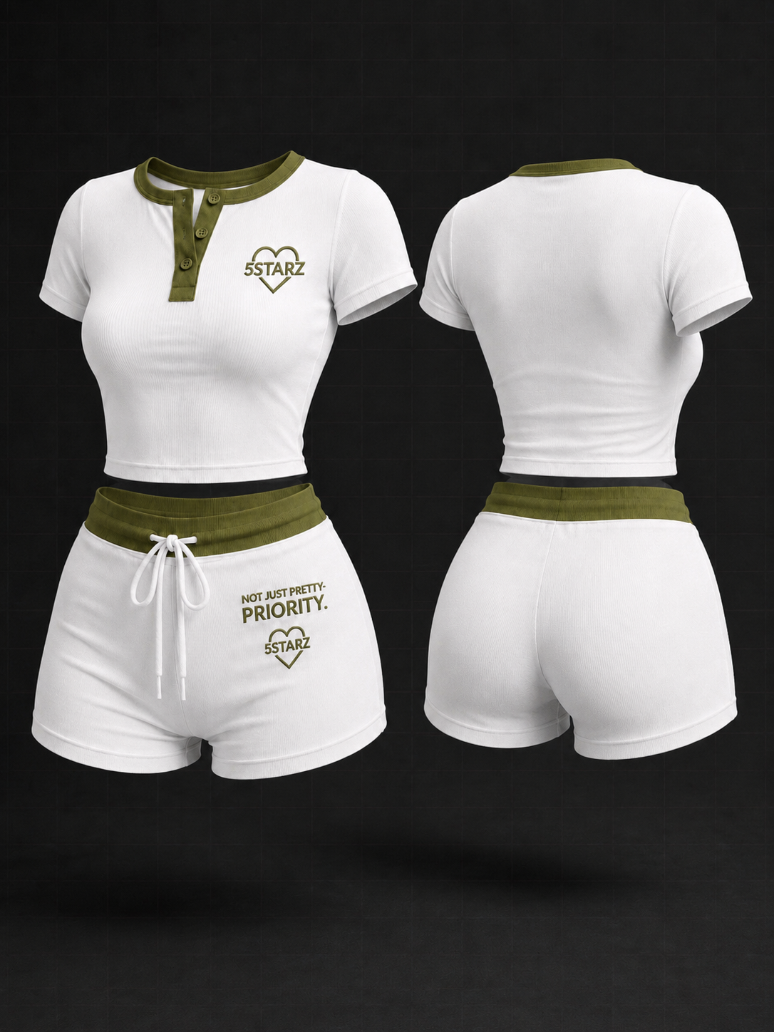 Ribber 2 Piece Set — "Olive"