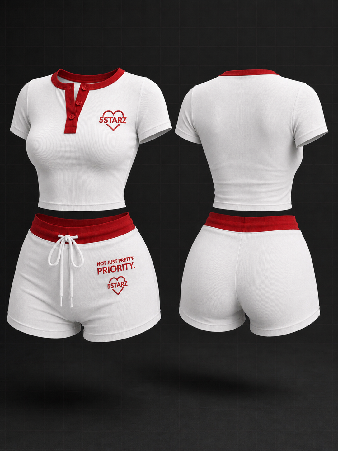 Ribber 2 Piece Set — "Cherry Lika"
