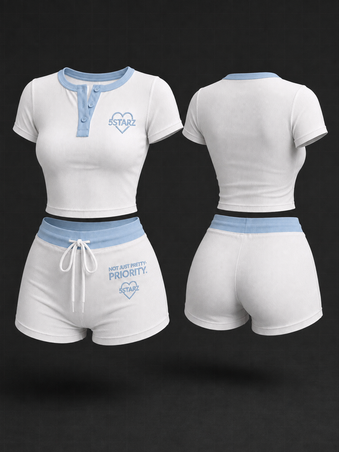 Ribber 2 Piece Set — "Miami Water"