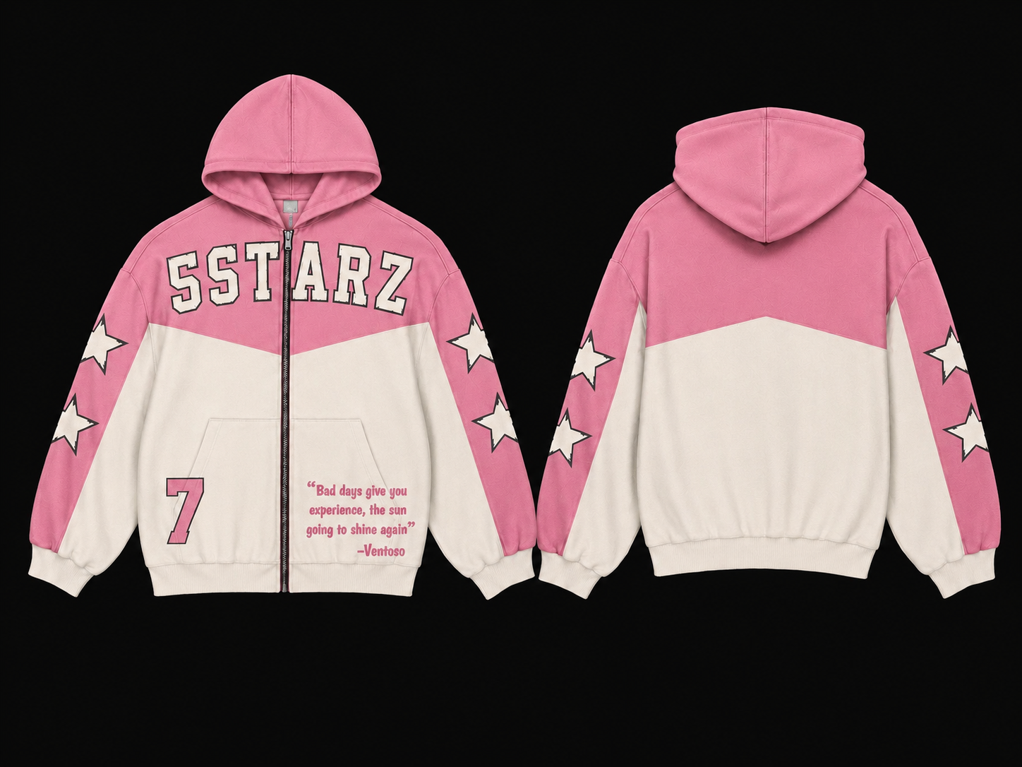 "LUCKY 7" Zip Up — Pink